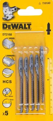 DeWALT DT2168 T 101 AO Decoupeerzaagblad voor Hout, Spaanplaat & Kunststof VE=5
