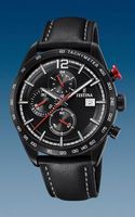 Horlogeband Festina F20344-3 Leder Zwart 22mm