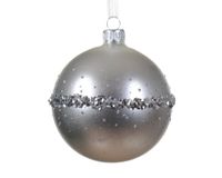 Kerstbal glas d8 cm zilver I kerst - Decoris