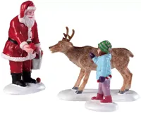 Lemax reindeer goodies s/3 kerstdorp figuur type 3 Caddington Village 2019