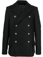 Balmain costume en laine vierge à veste croisée - Noir Balmain costume en laine vierge à veste croisée - Noir