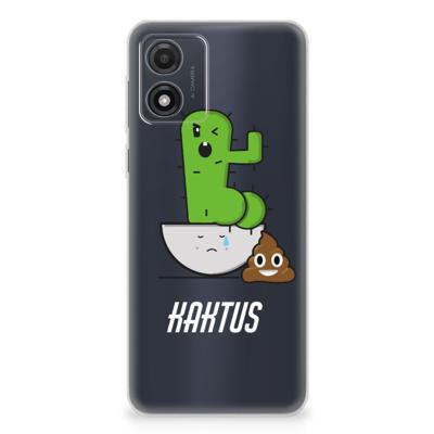 Motorola Moto E13 Telefoonhoesje met Naam Cactus Poo