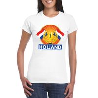 Wit Holland supporter kampioen shirt dames - thumbnail
