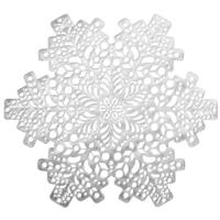 Placemat kerst sneeuwvlok zilverkleurig 41 cm | 12 stuks