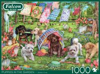 Falcon de luxe Puppies in the Garden 1000 stukjes - Legpuzzel voor volwassenen - thumbnail