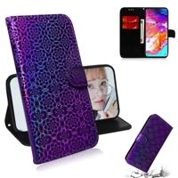 Voor Galaxy A70 effen kleur kleurrijke magnetische Buckle horizontale Flip PU lederen draagtas met houder & kaartsleuven & portemonnee & Lanyard (paar