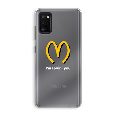 I'm lovin' you: Samsung Galaxy A41 Transparant Hoesje