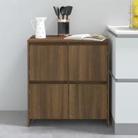 Dressoir 70x41x75 cm bewerkt hout bruin eikenkleur