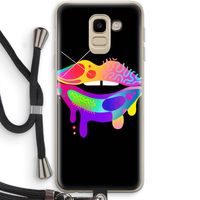 Lip Palette: Samsung Galaxy J6 (2018) Transparant Hoesje met koord