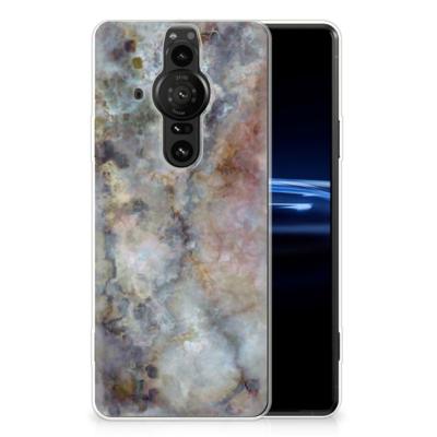 Sony Xperia Pro-I | TPU | Siliconen hoesje | Marmer Grijs