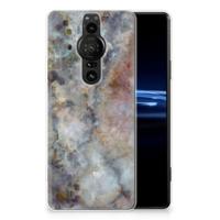 Sony Xperia Pro-I | TPU | Siliconen hoesje | Marmer Grijs