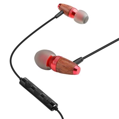 awei ES-60TY TPE in-ear Wire Control oortelefoon met mic voor iPhone iPad Galaxy Huawei Xiaomi LG HTC en andere smartphones (rood)