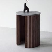 Nohr Ronde Bijzettafel 'Phallon' 40cm, kleur Mokka/Betonlook