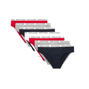 Tommy Hilfiger 7-pack bikini broekjes meiden desert sky/mid grey/red/white