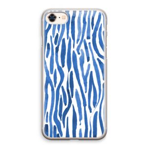 Blauwe nerven: iPhone 8 Transparant Hoesje