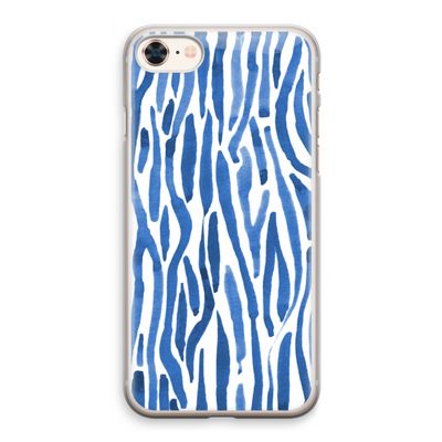 Blauwe nerven: iPhone 8 Transparant Hoesje