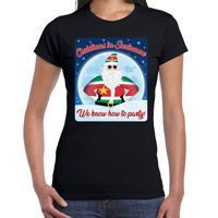 Fout kerst shirt Christmas in Suriname zwart voor dames - thumbnail