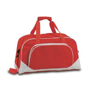 Sporttas of vrije tijd tas - rood - 42 x 24 x 20 cm - 2 vakken - draagband