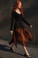 Nauwsluitende midi-jurk - BLACK - L