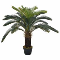 vidaXL Kunstplant met pot cycaspalm 90 cm groen - thumbnail