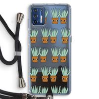 Sansevieria: Motorola Moto G9 Plus Transparant Hoesje met koord
