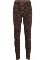 Moschino legging à logo imprimé - Marron