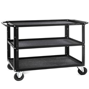 ConeCarts Large cart - with black moquette, ConeCarts embroidered logo - three shelves