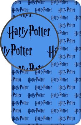 Harry Potter Hoeslaken Blauw - Eenpersoons - 90 x 200 cm - Katoen