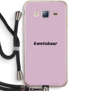 kwetsbaar: Samsung Galaxy J3 (2016) Transparant Hoesje met koord
