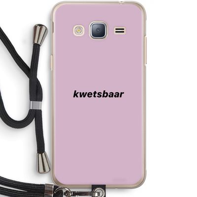 kwetsbaar: Samsung Galaxy J3 (2016) Transparant Hoesje met koord