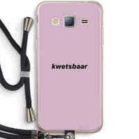 kwetsbaar: Samsung Galaxy J3 (2016) Transparant Hoesje met koord