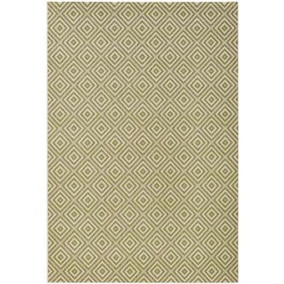 Bougari binnen/buitenvloerkleed Karo - groen - 200x290 cm