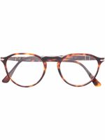 Persol lunettes de vue à monture à effet écaille de tortue - Marron