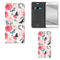 Huawei P10 Plus Smart Cover Butterfly Roses Huawei P10 Plus Smart Cover Butterfly Roses