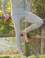 Heren Legging Zijde Wol Engel Natur Kleur Grijs Maat 54/56 - Extra Large
