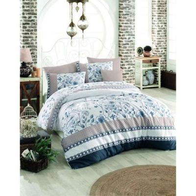 Beddengoedset - 1 dekbedovertrek 220 x 240 cm + 2 kussenslopen 60 x 60 cm - 100% versterkt katoen - Blauw