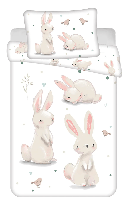 Dekbedovertrek Konijn, beer en vos - 100 x 135 cm - Katoen