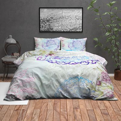 Wild Dekbedovertrek Bo - Turquoise 1-persoons (140 x 220 cm + 1 kussensloop) Dekbedovertrek