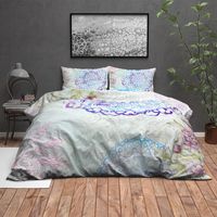 Wild Dekbedovertrek Bo - Turquoise 1-persoons (140 x 220 cm + 1 kussensloop) Dekbedovertrek - thumbnail