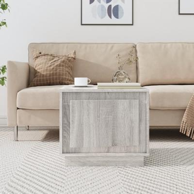Salontafel 51x50x44 cm bewerkt hout grijs sonoma eikenkleurig
