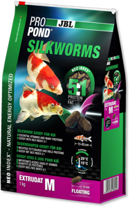 JBL Propond Silkworms M Premium Vijvervoer 1kg - Proteïnerijk Drijvend Voedsel voor Vijvervissen