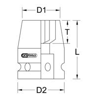 KS Tools 5151328 515.1328 Kracht-dopsleutelinzet 28 mm