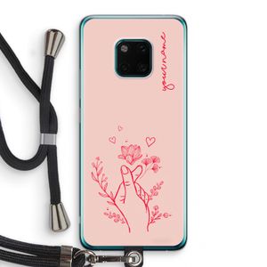 Giving Flowers: Huawei Mate 20 Pro Transparant Hoesje met koord