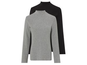 esmara 2 dames coltruien (M (40/42), Zwart/grijs)