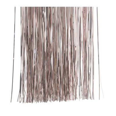 Decoris kerstboom folie slieren - tinsel - lichtroze - 1x zakje - 40 x 50 cm