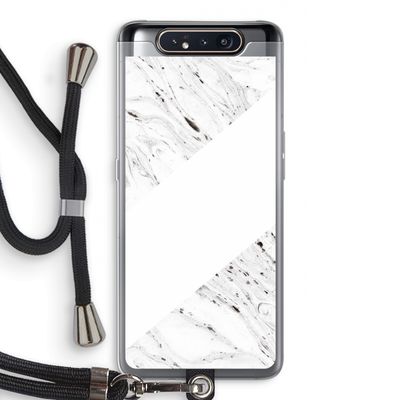 Biggest stripe: Samsung Galaxy A80 Transparant Hoesje met koord