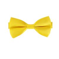 Carnaval verkleed vlinderstrikje - geel - 12 cm - voor dames/heren - strikken - kleding