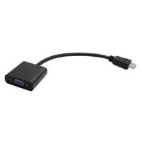 Value 12.99.3114 HDMI-kabel HDMI / VGA Adapterkabel HDMI-A-stekker, VGA-bus 15-polig 0.15 m Zwart