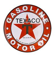 Texaco Logo Emaille Bord - Ø40cm