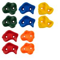 Kruzzel Klimgrepen - 50x stuks - multi color - PP - voor kinderen - klimstenen